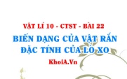 Biến dạng kéo, biến dạng nén của vật rắn, các đặc tính của lò xo - Vật lí 10 bài 22